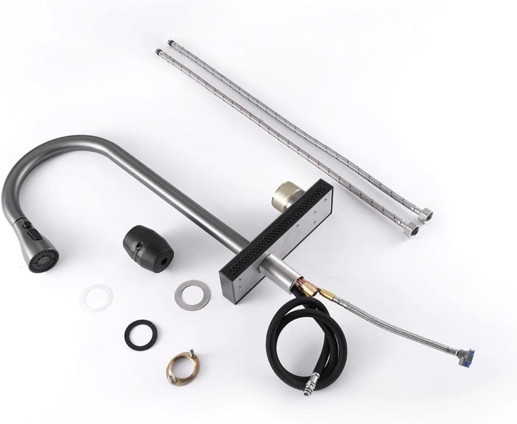 Robinet de Cuisine Gris Foncé avec Cascade de Pluie - ERYK