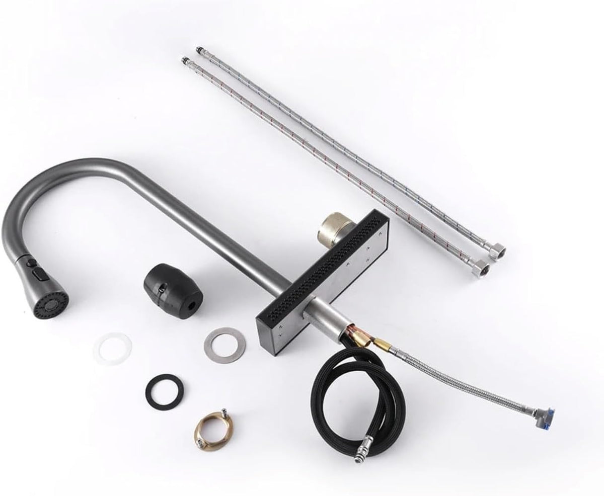 Robinet de Cuisine Gris Foncé avec Cascade de Pluie - ERYK