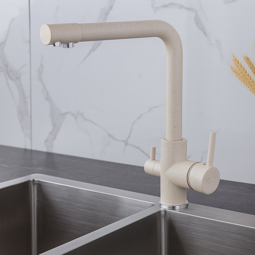 Robinet De Cuisine Beige Avec Filtre - ÉNÉRIS