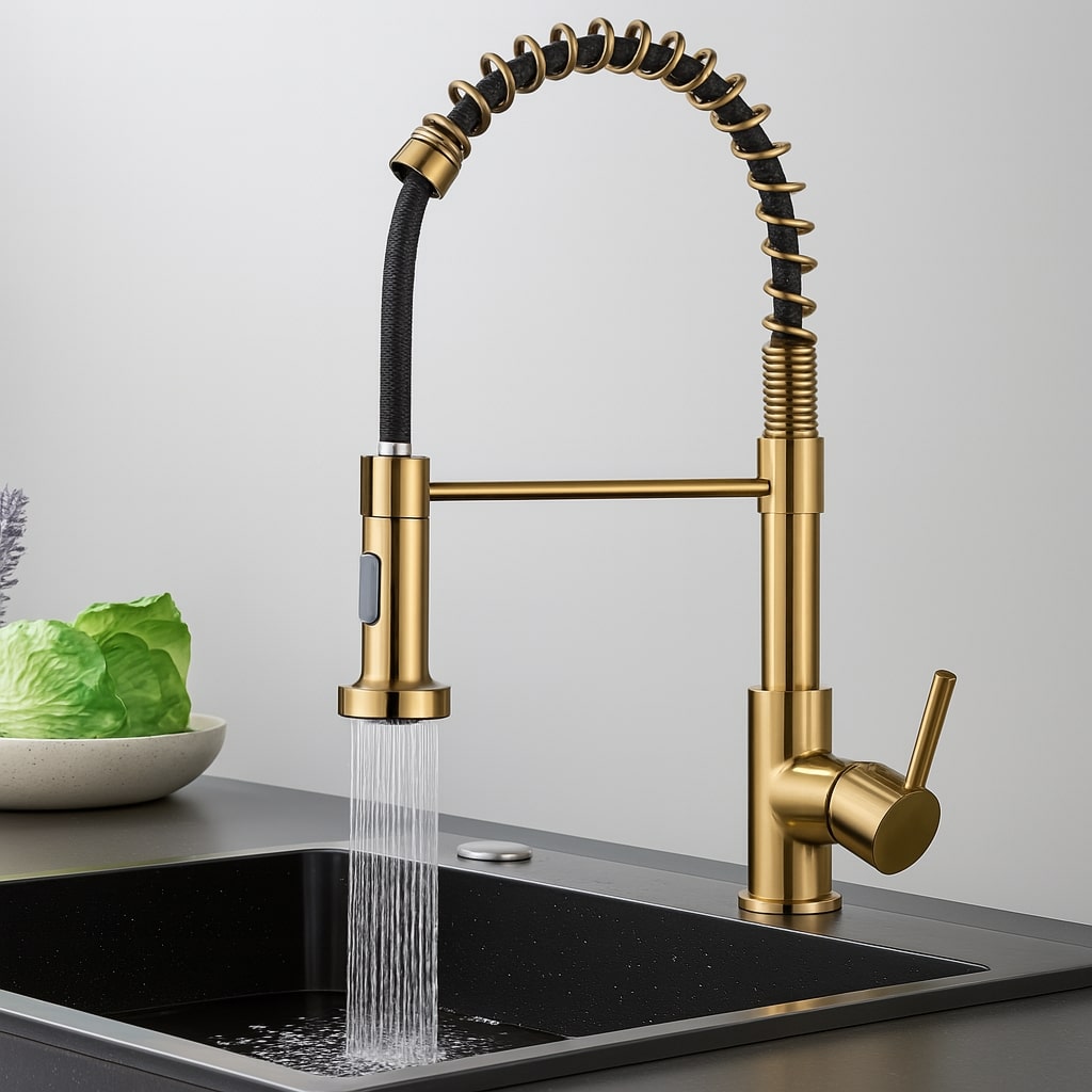 Mitigeur Cuisine Professionnel Doré - FLOWA