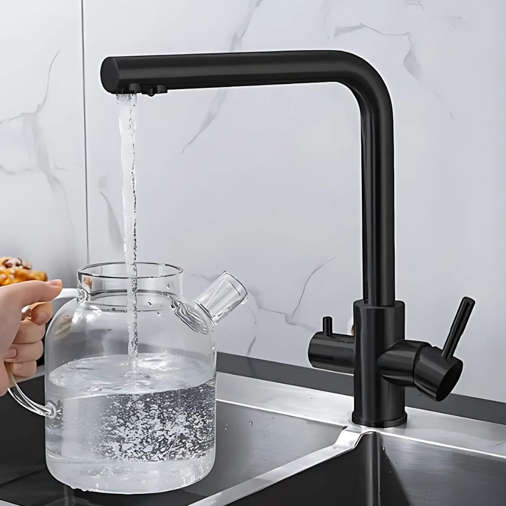 Robinet De Cuisine Noir Avec Filtre - ÉNÉRIS