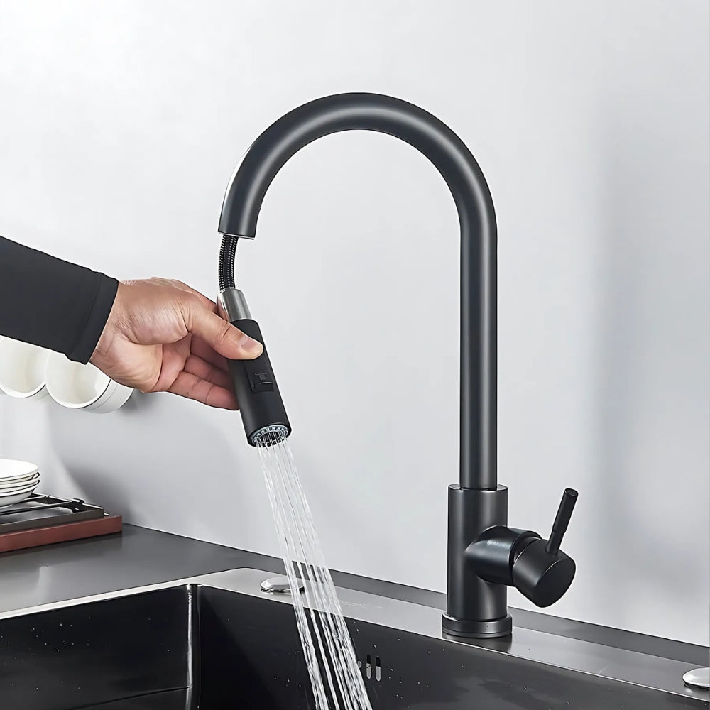 Robinet Mitigeur Noir Mat Jet Multi-Fonction