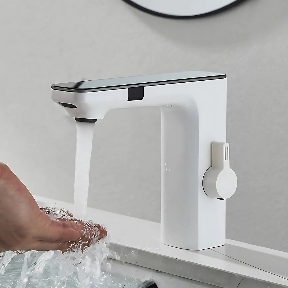 Mitigeur LED avec Indicateur de Température Blanc - NERIVA