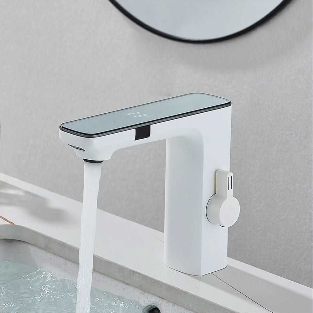 Mitigeur LED avec Indicateur de Température Blanc - NERIVA