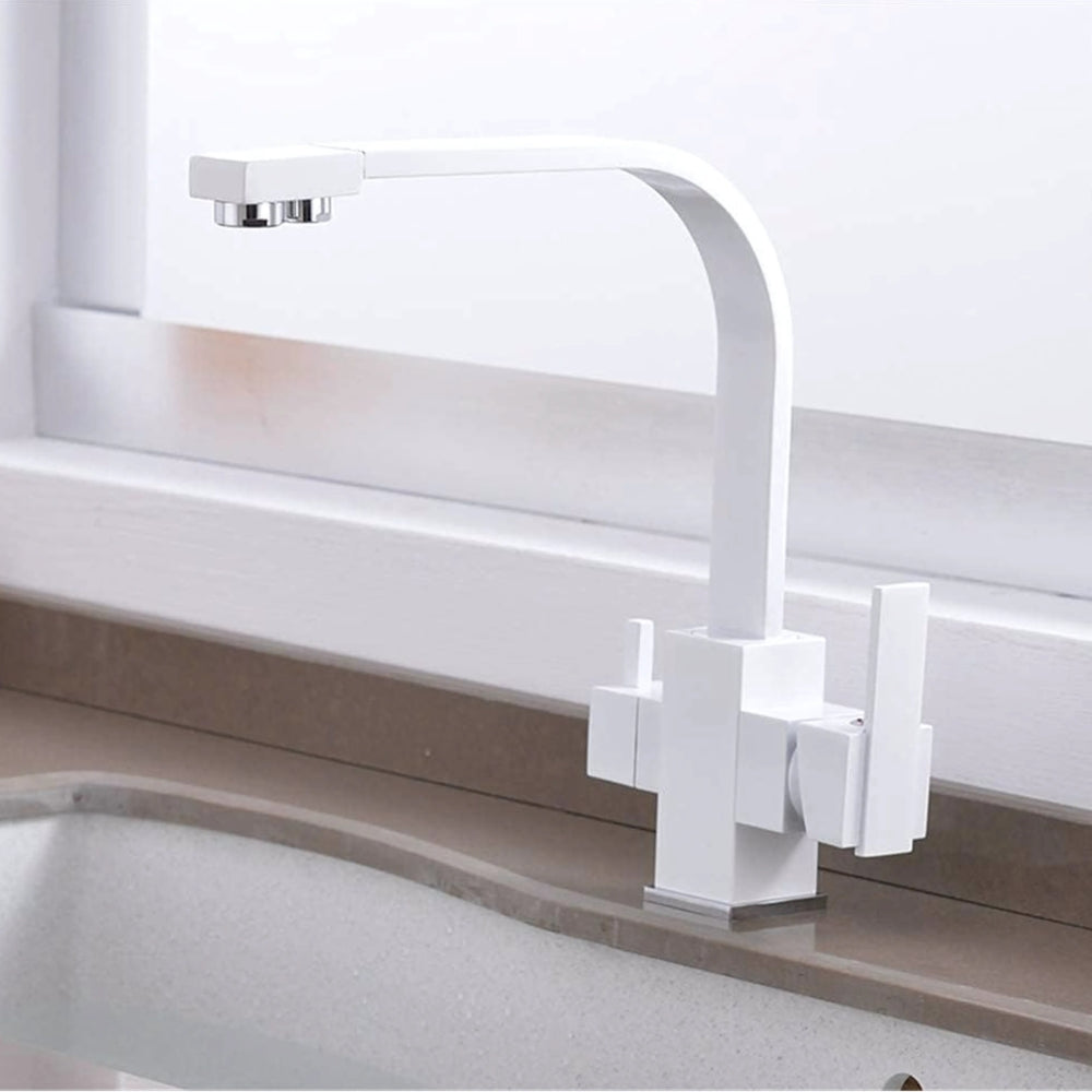 Mitigeur De Cuisine Blanc Avec Filtre À Eau - LIVO
