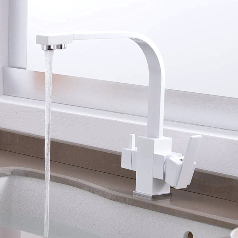 Mitigeur De Cuisine Blanc Avec Filtre À Eau - LIVO