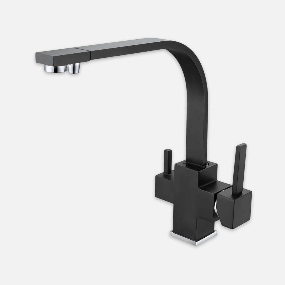 Mitigeur De Cuisine Noir Avec Filtre À Eau - LIVO