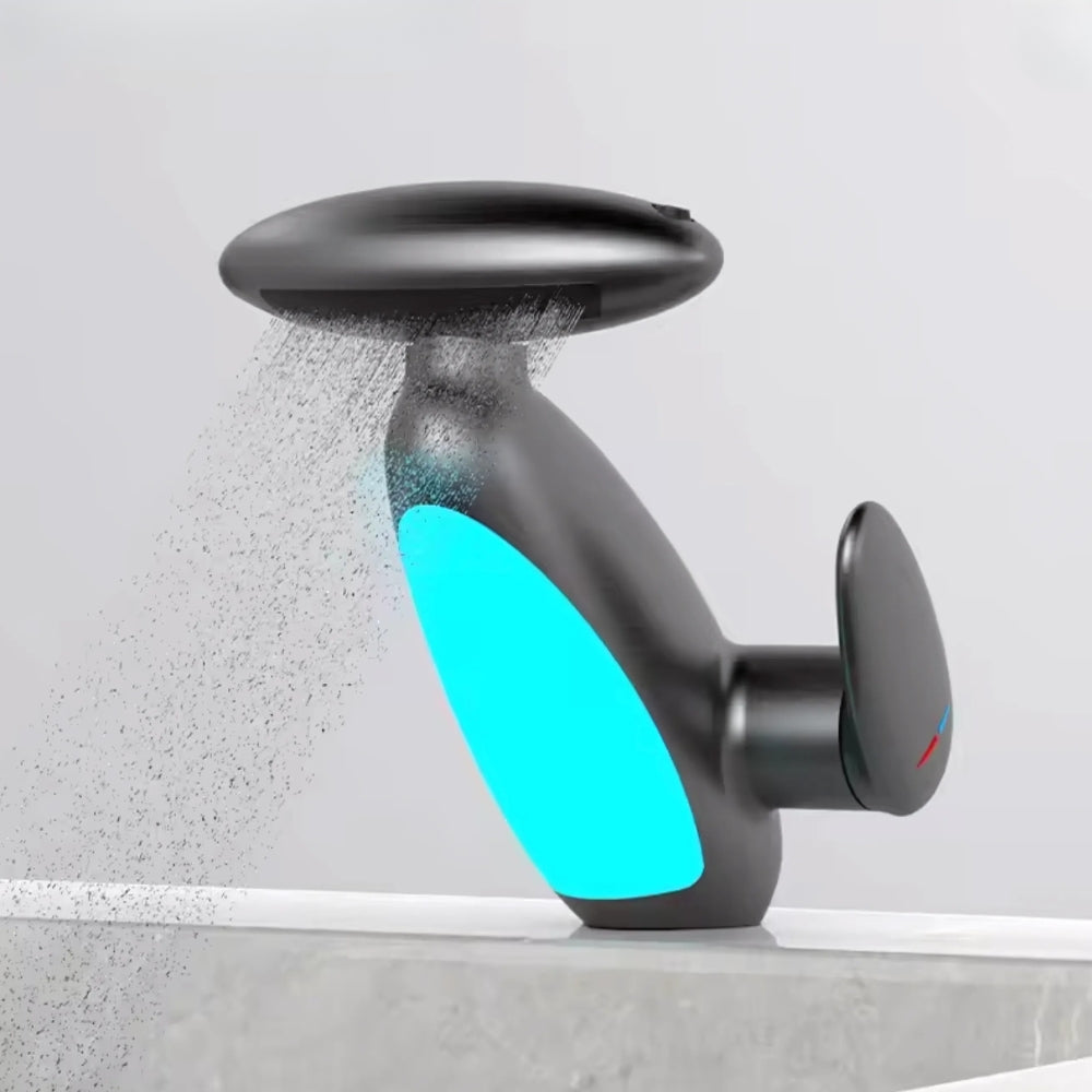 Robinet Salle De Bain Gris À Lumière LED - CRYS