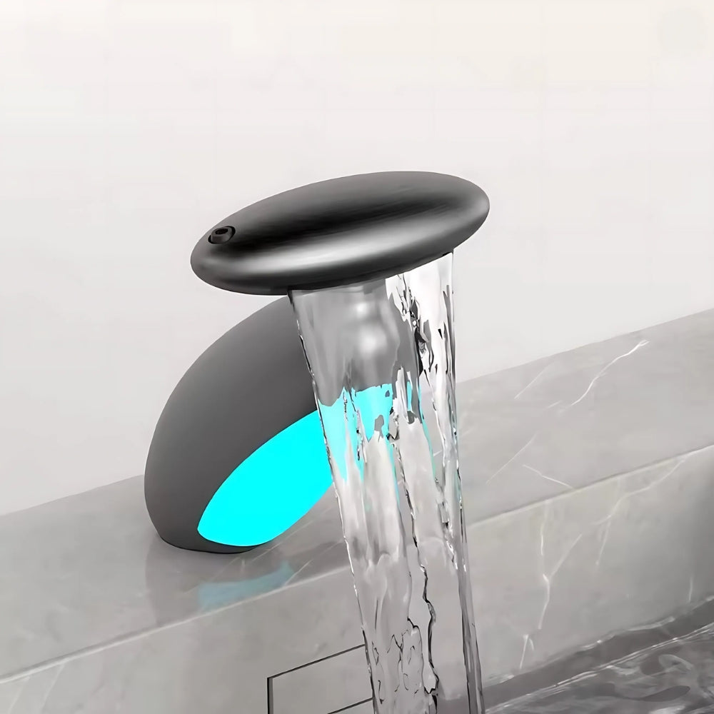 Robinet Salle De Bain Gris À Lumière LED - CRYS