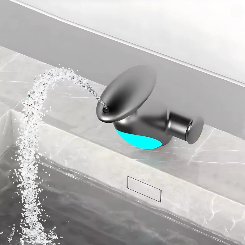 Robinet Salle De Bain Gris À Lumière LED - CRYS