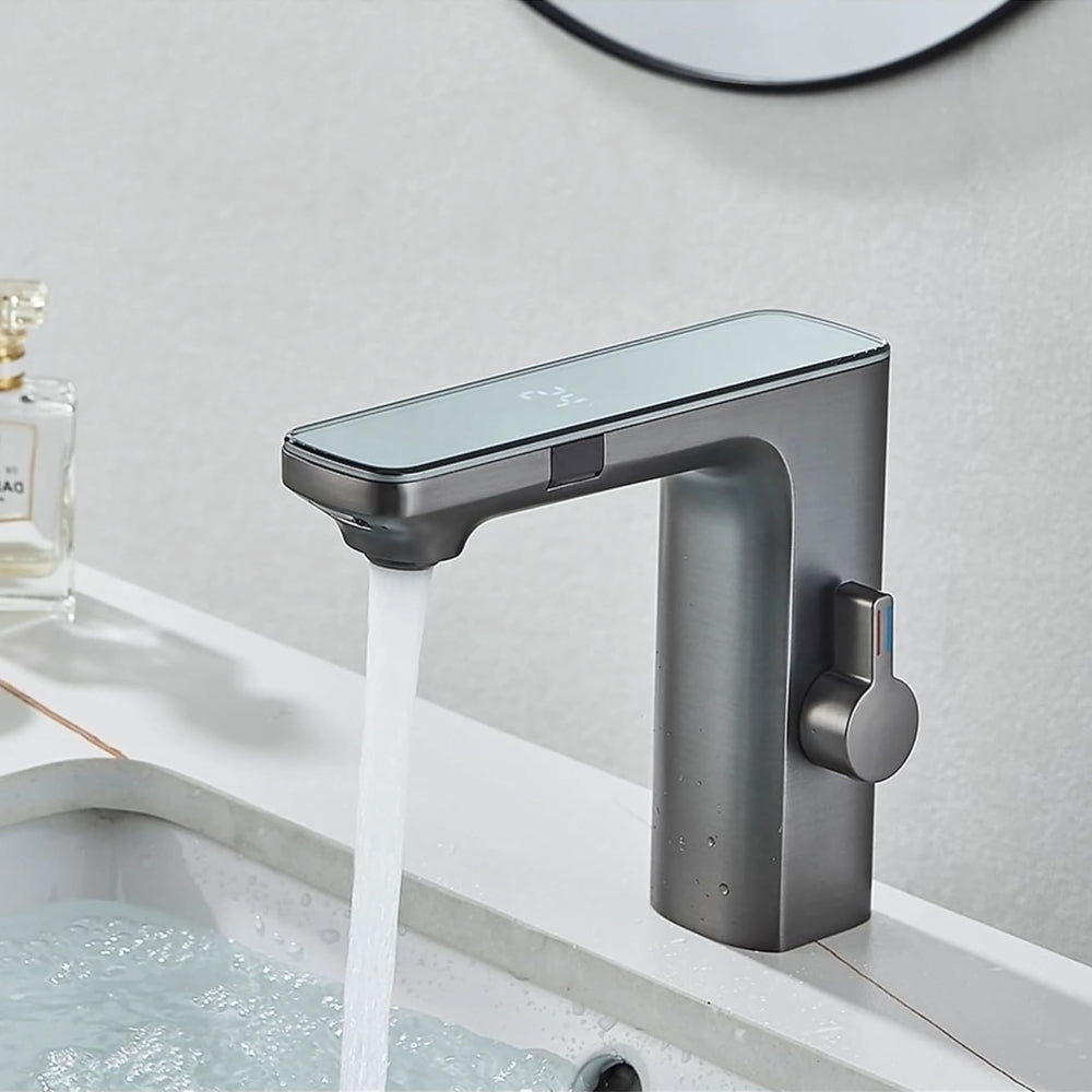 Mitigeur Connecté Gris Affichage Température LED - XENA