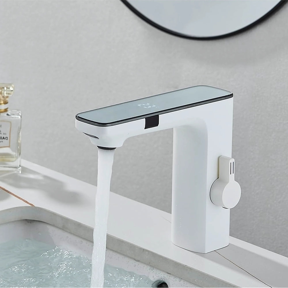 Mitigeur Connecté Blanc Affichage Température LED - XENA