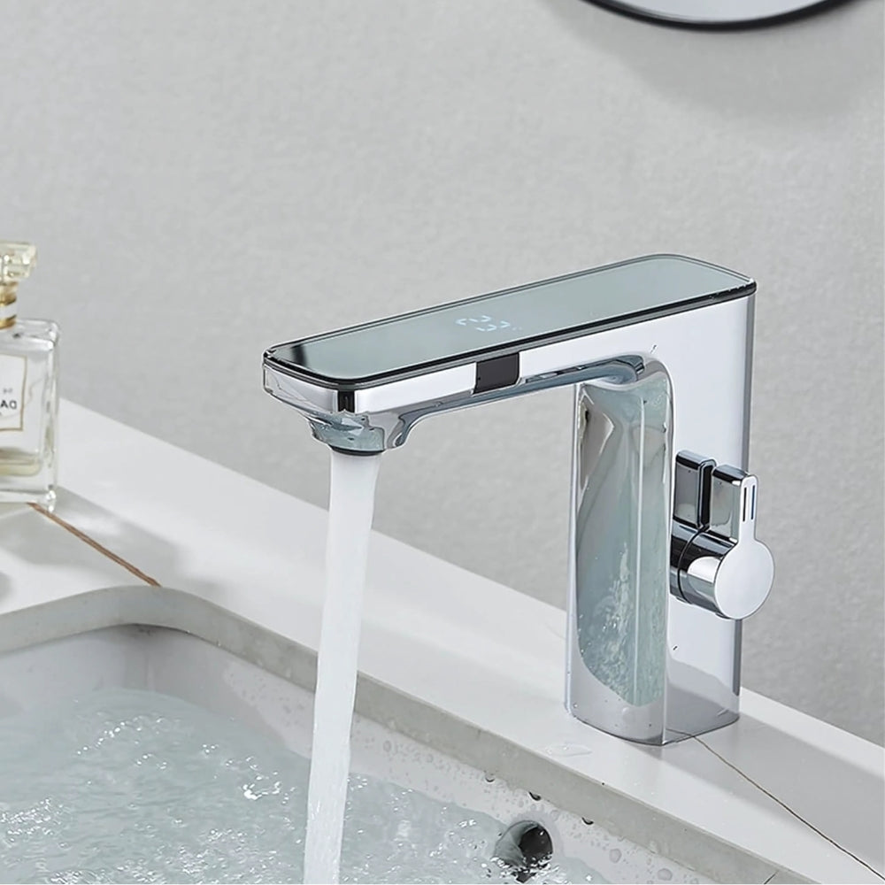 Mitigeur Connecté Chrome Affichage Température LED - XENA