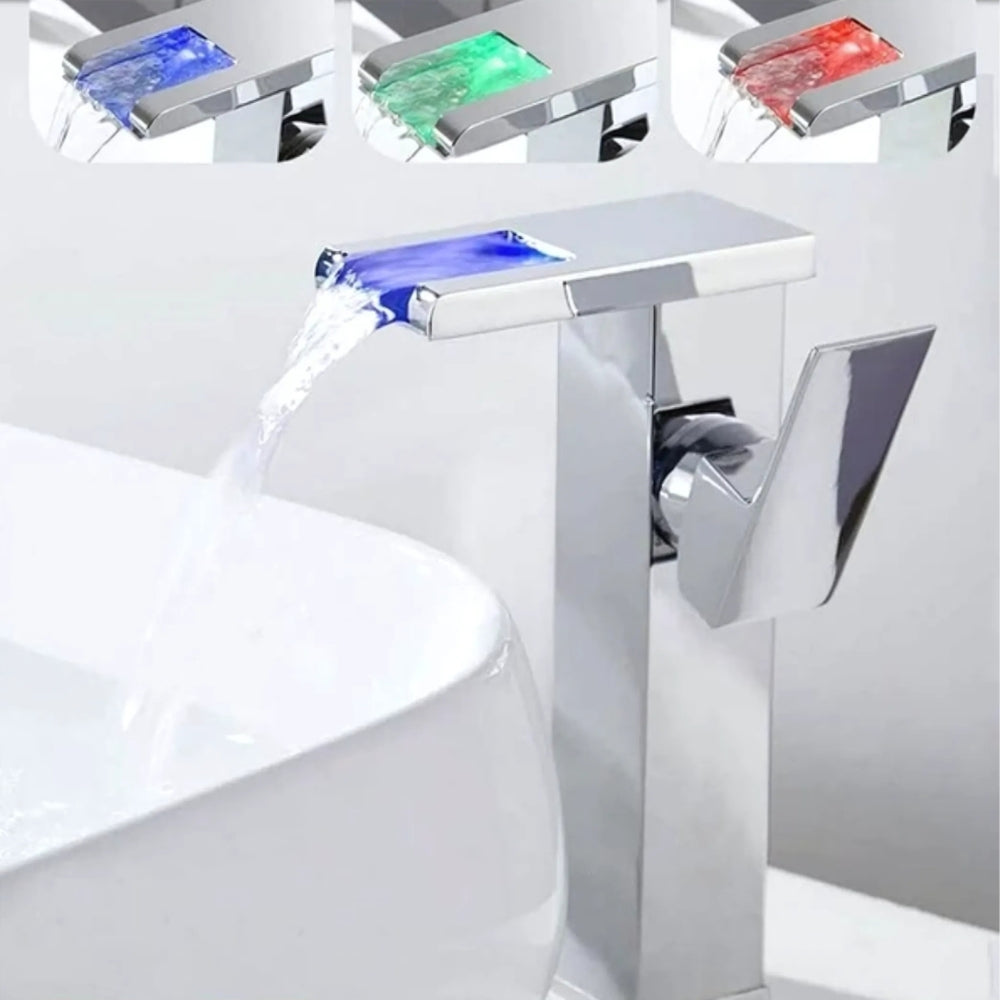 Mitigeur Pour Vasque À LED Chrome - LUMINA