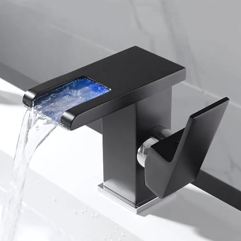 Mitigeur Salle De Bain À LED Noir - LUMINA