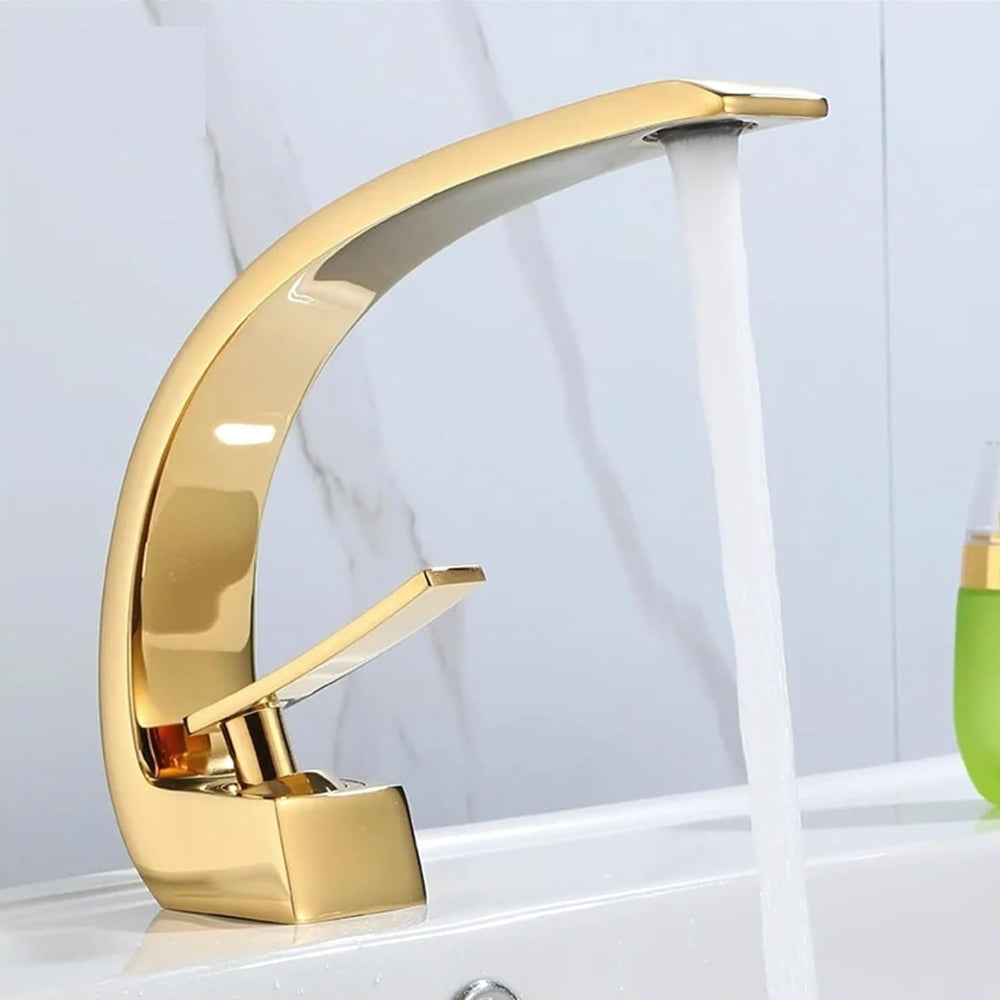Mitigeur Lavabo Doré Design Moderne - BANIO