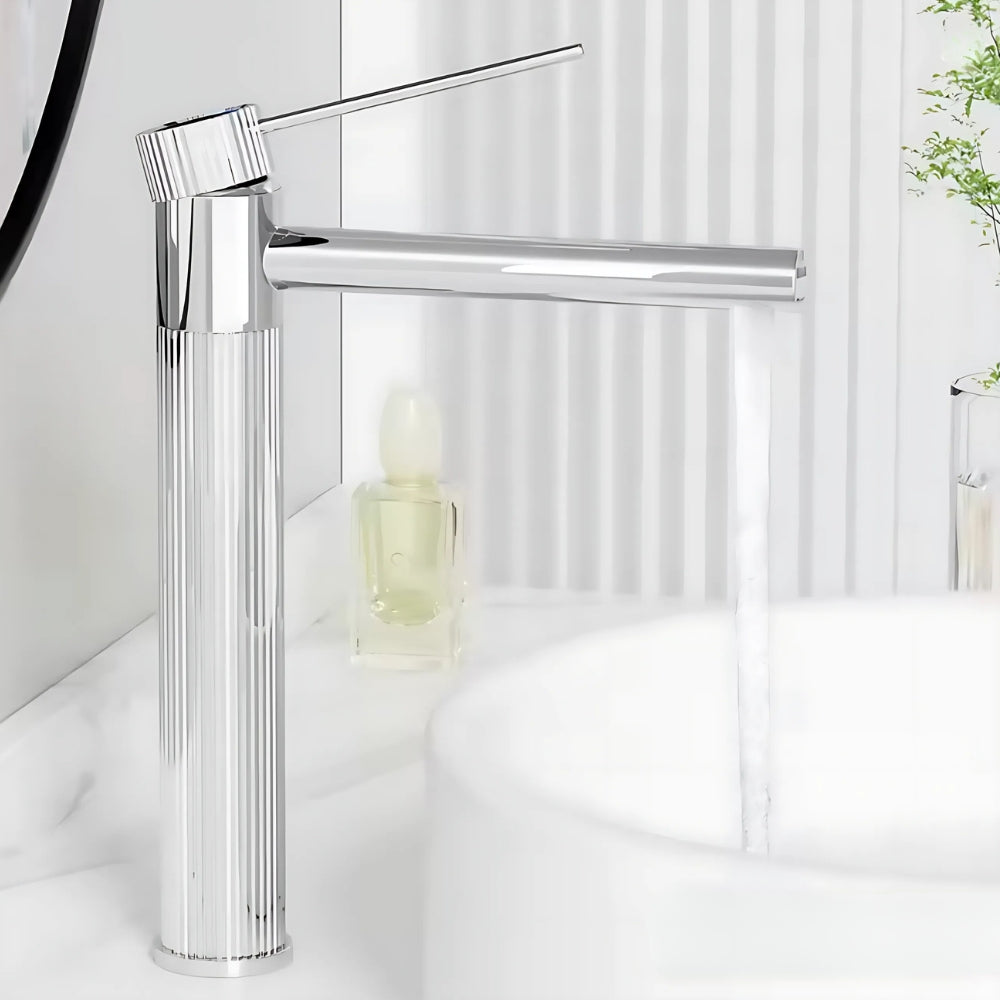 Mitigeur Chromé Effet Miroir Pour Vasque Contemporain - FLUENTIS