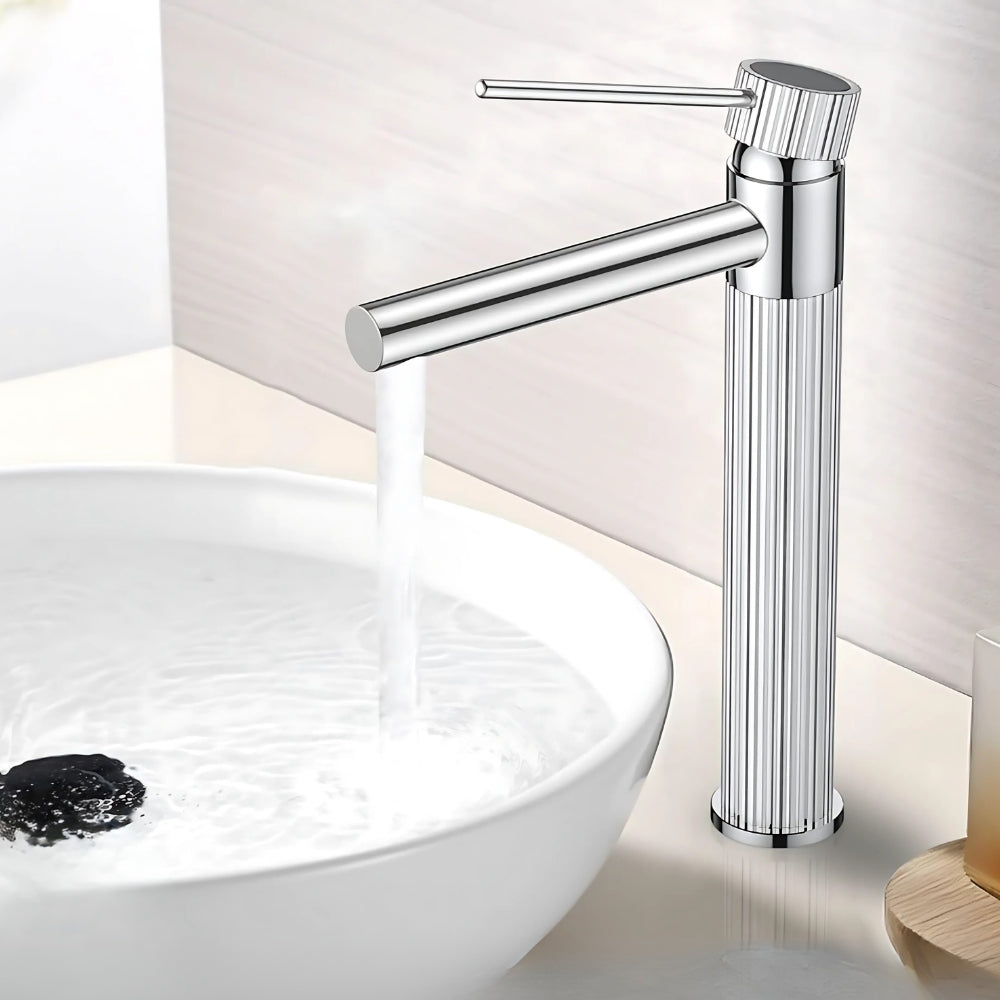 Mitigeur Chromé Effet Miroir Pour Vasque Contemporain - FLUENTIS