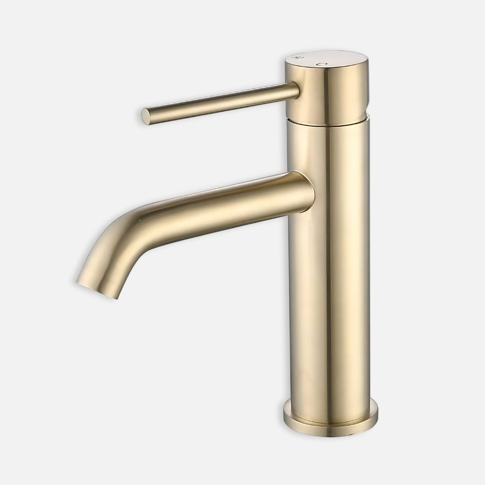 Mitigeur Salle De Bain Doré Finition Laiton Brossé  - VIREL