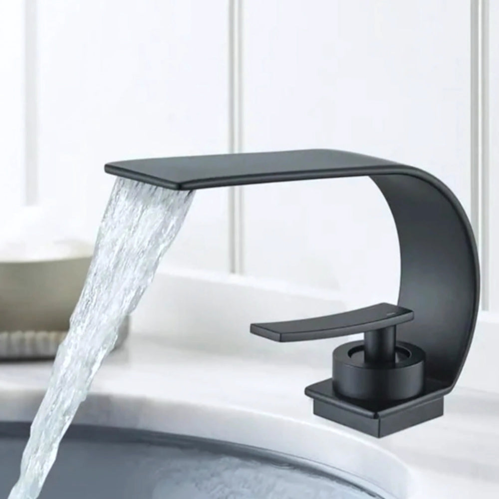 Mitigeur Salle De Bain Noir Effet Cascade - FLUME
