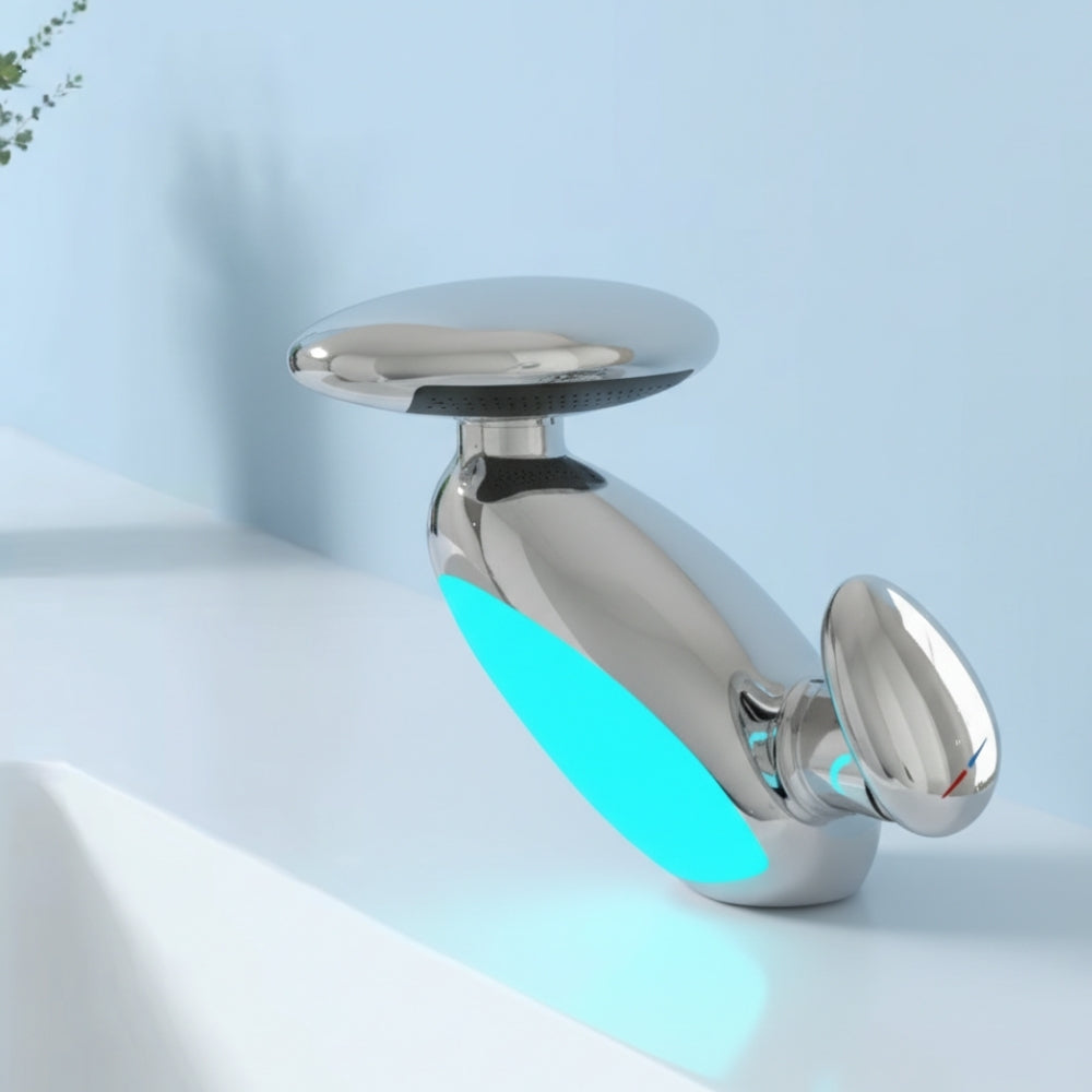 Robinet Salle De Bain Chrome À Lumière LED - CRYS