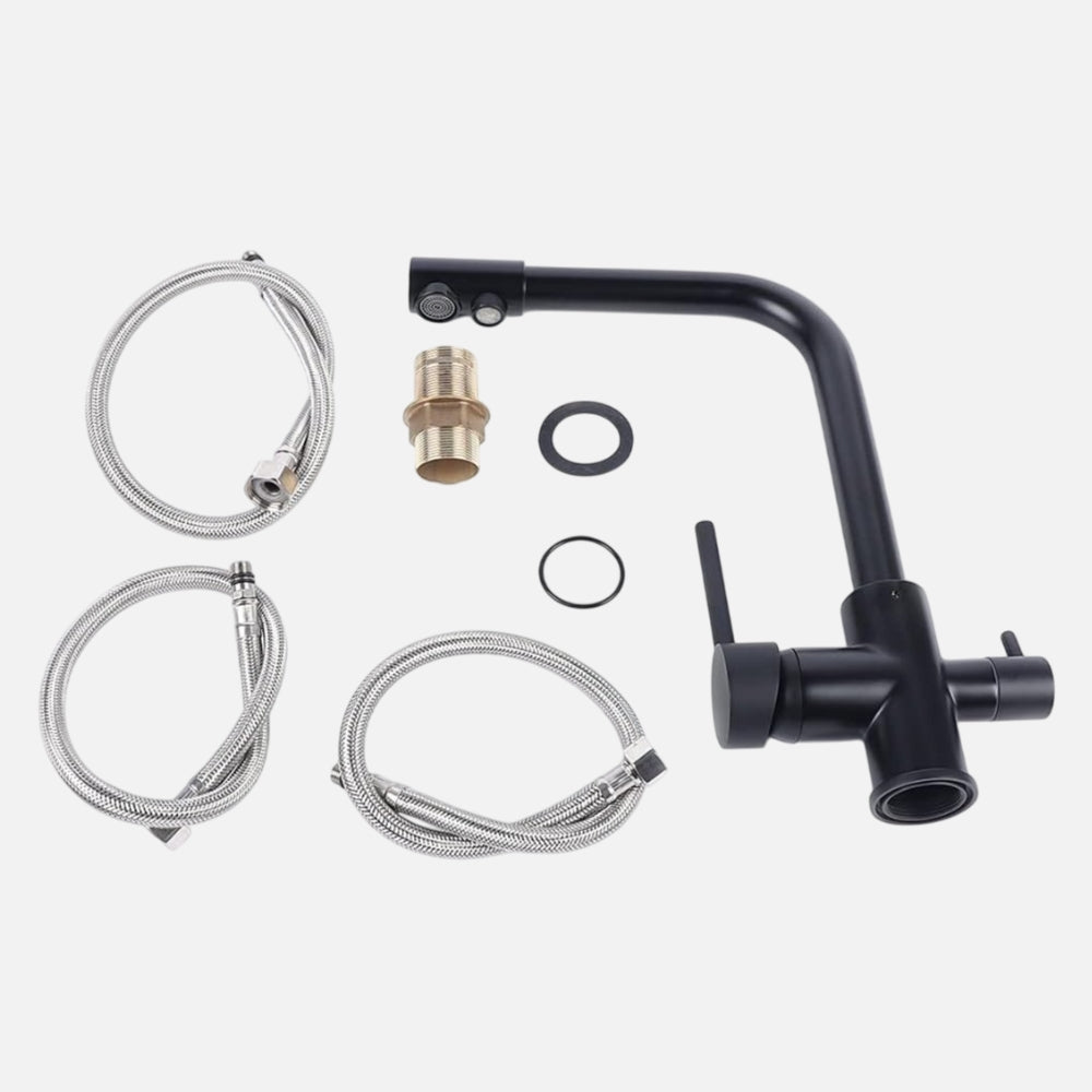 Robinet De Cuisine Noir Avec Filtre - ÉNÉRIS