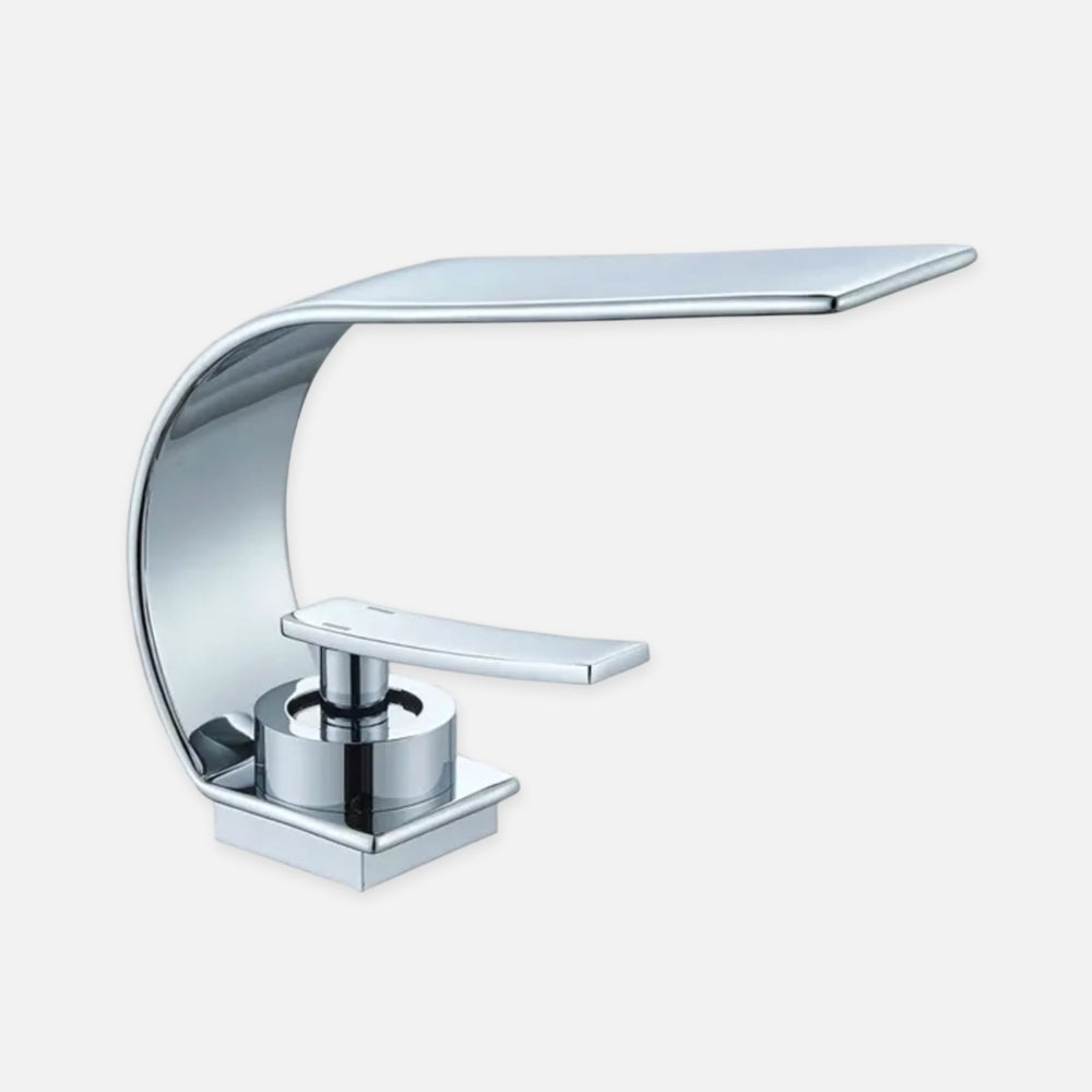 Mitigeur Salle De Bain Chrome Effet Cascade - FLUME