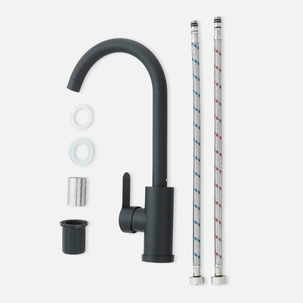 Mitigeur De Cuisine Noir Mat Moderne - LORIO