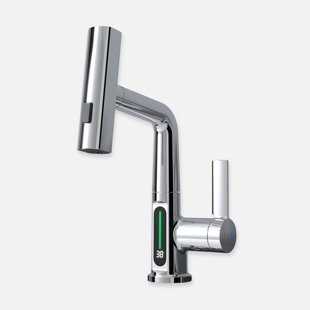 Mitigeur Cuisine Chrome Avec Écran Affichage Température - VIREX