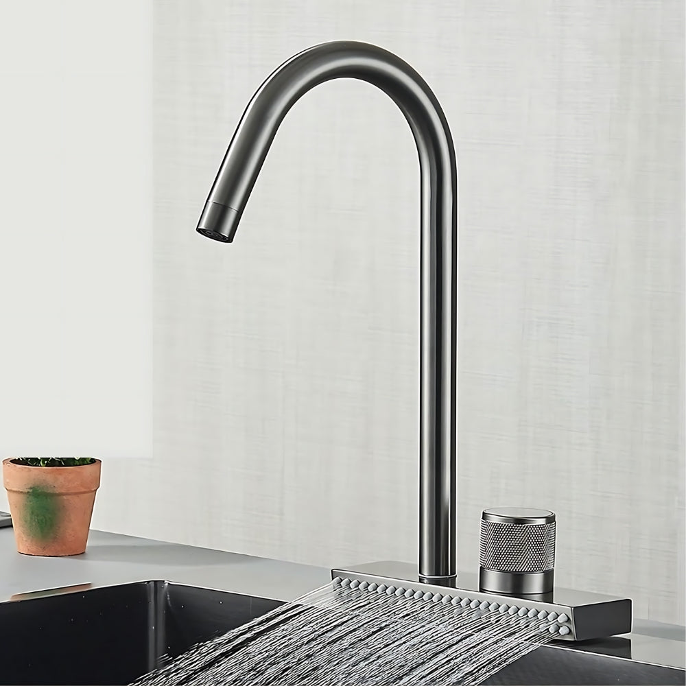 Mitigeur Gris Avec Cascade D'Eau - TOREN