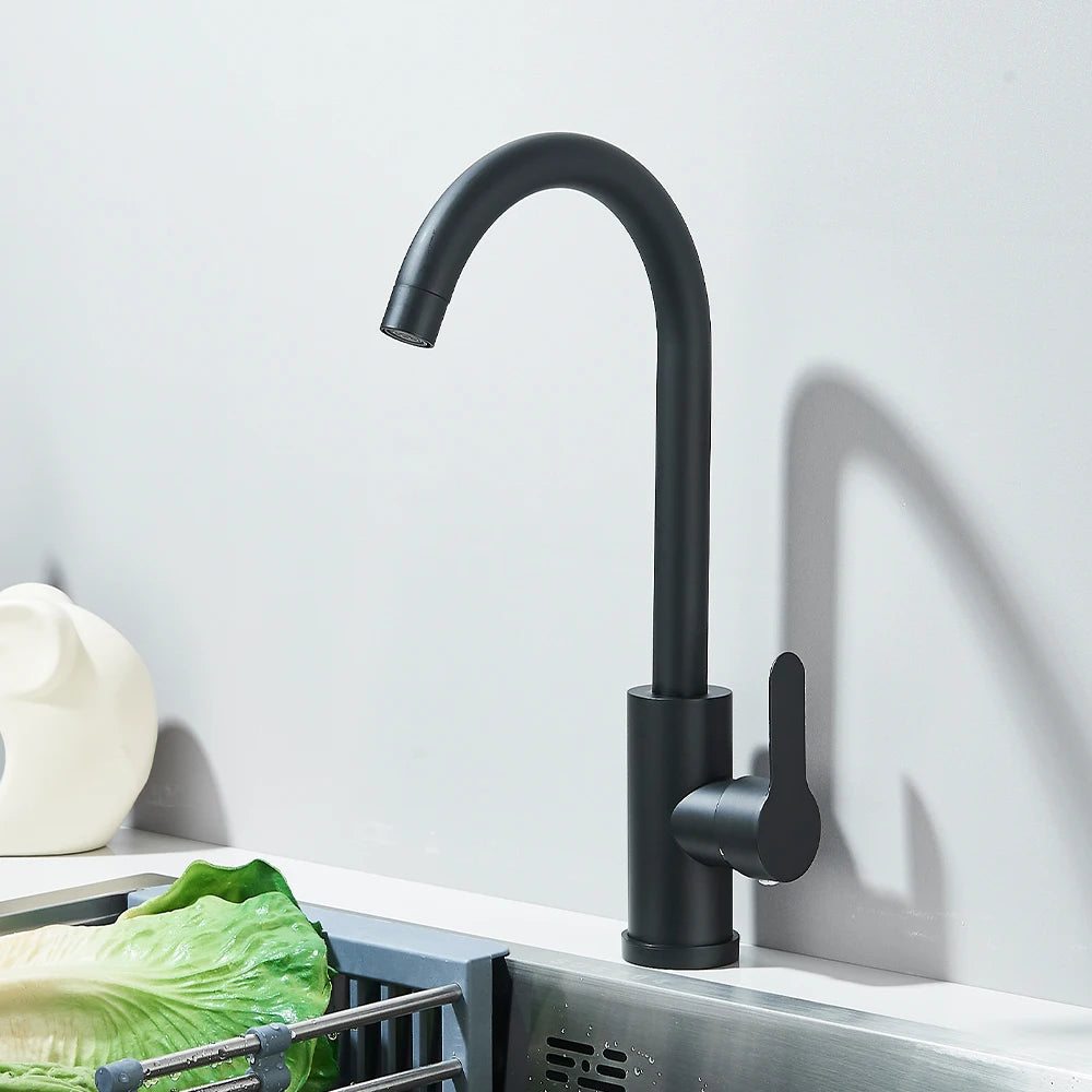 Mitigeur De Cuisine Noir Mat Moderne - LORIO