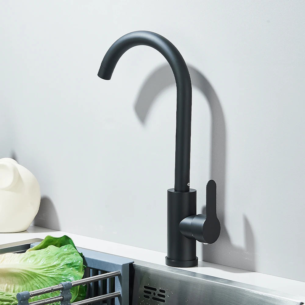 Mitigeur De Cuisine Noir Mat Moderne - LORIO